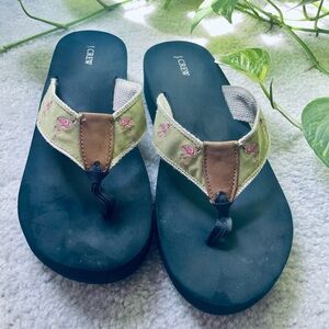 J. Crew Platform Flamingo Sandals